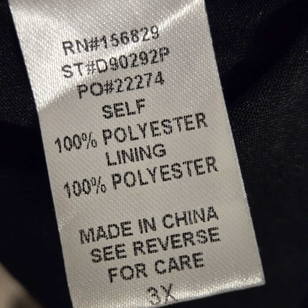 White Birch black fit and flare strappy dress size 3X - Picture 9 of 10